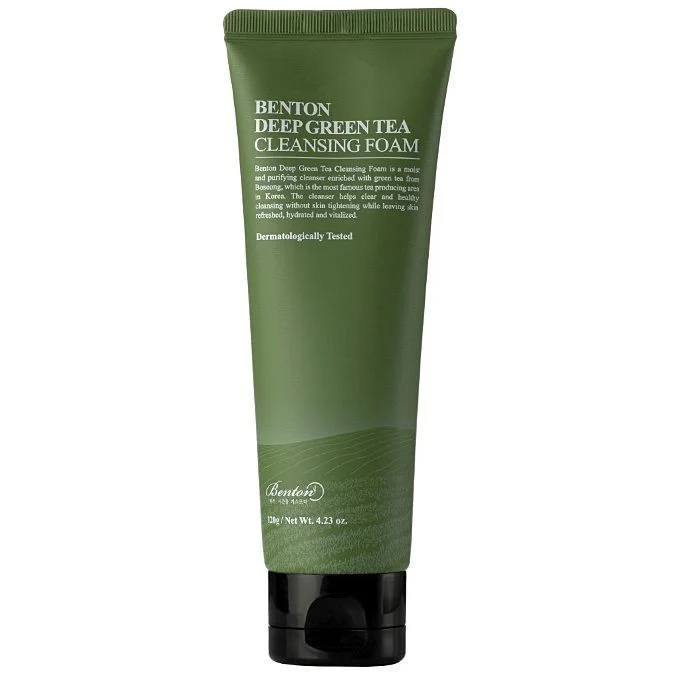 BENTON Deep Green Tea Cleansing Foam Odświeżająca pianka z ekstraktem z liści zielonej herbaty