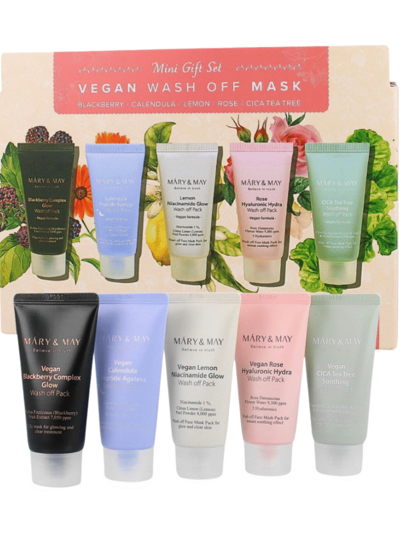 MARY&MAY Vegan Wash Off Mask MINI Gift Set 5x30g